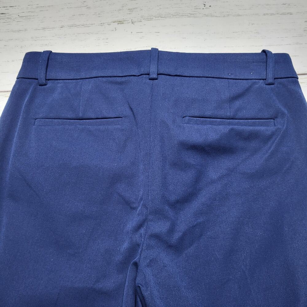 J Crew Petite Kallie Straight Leg Ankle Pants Navy Blue Cotton Blend Corpcore 8P - Picture 6 of 11